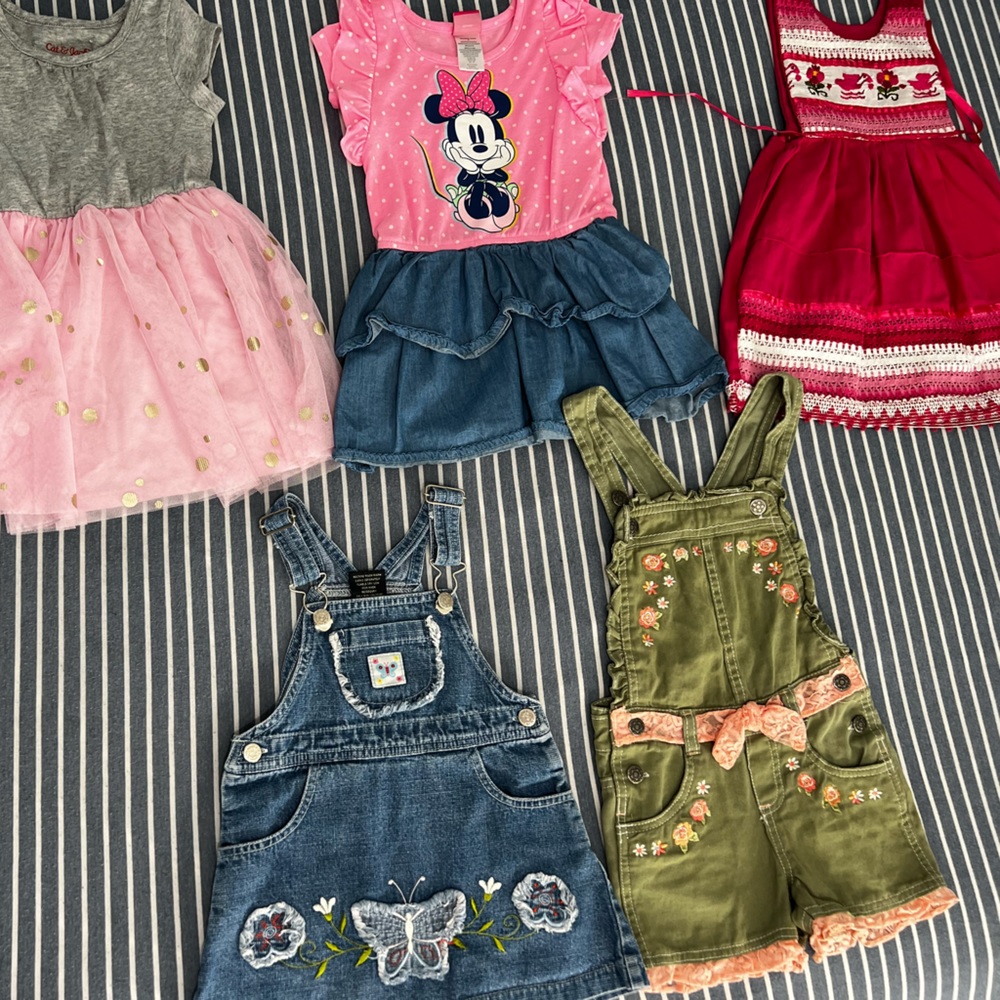 5pc Girl Dresses Size 2T